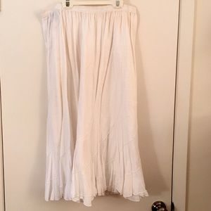 100% cotton bias tiered boho skirt